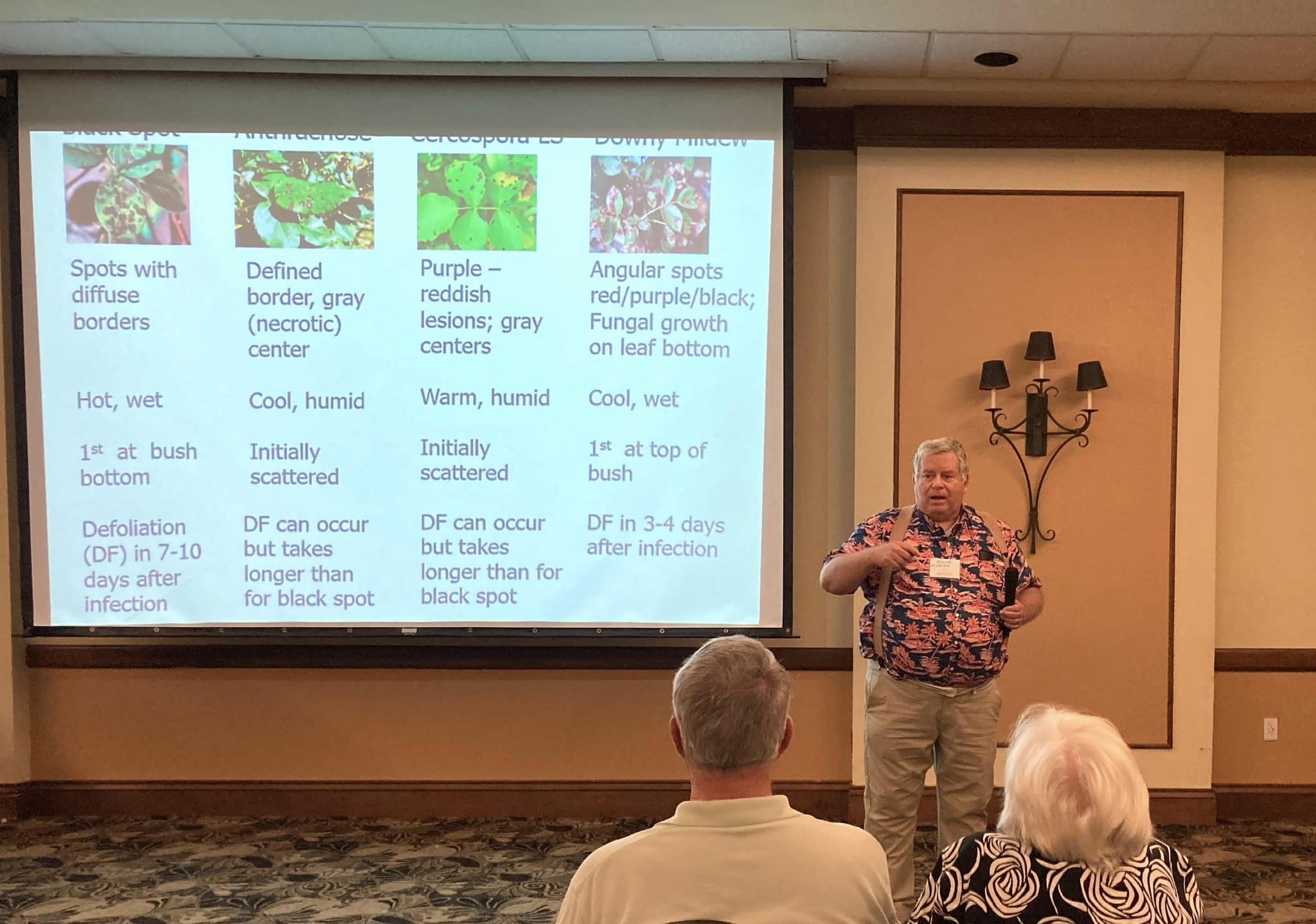 2023 DSD Mid-Winter Meeting. Dr. Windham’s wonderfully educational and entertaining talk on rose diseases. Photo Credit: Cindy Dale.